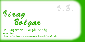 virag bolgar business card